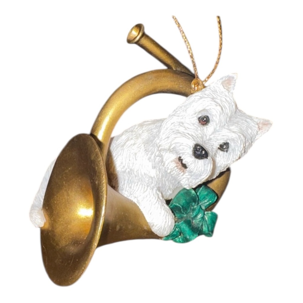 1997 Danbury Mint Westie Wonderland "Merriest Musician " West Highland Terrier